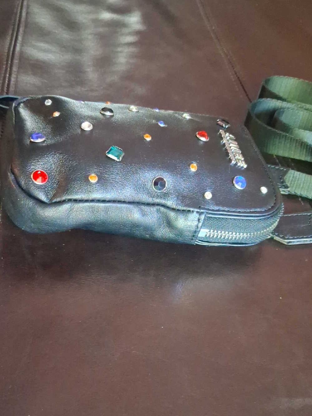 Aimee Krestenberg "Just Saying" Crossbody Stadium Bag In Black Starlight - Picture 5 of 16